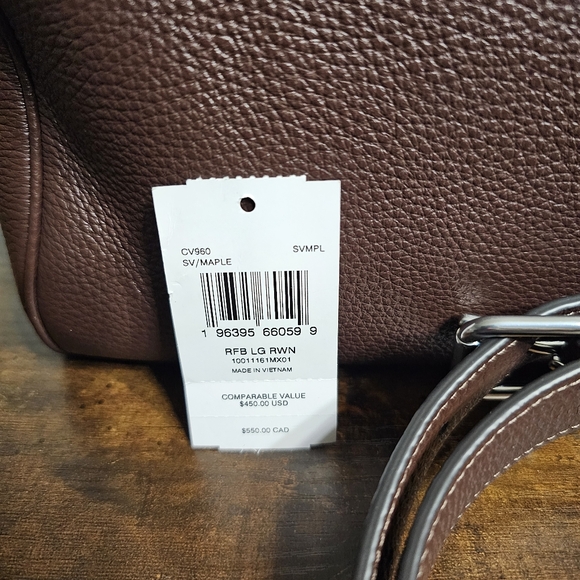 SATURDAY SALE...Coach Large Rowan...Maple - Picture 2 of 11